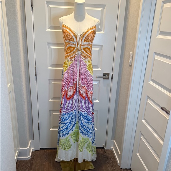 SOLD - FARM Rio Papillon Long Dress Size M - Picture 2 of 8